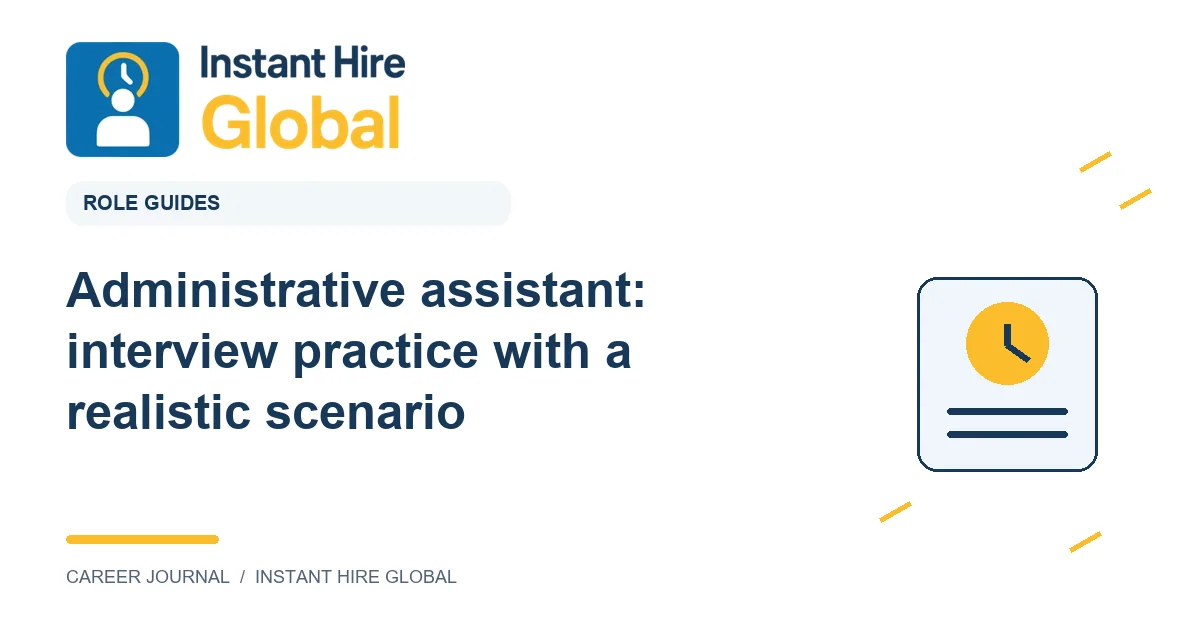 Administrative assistant: interview practice with a realistic scenario