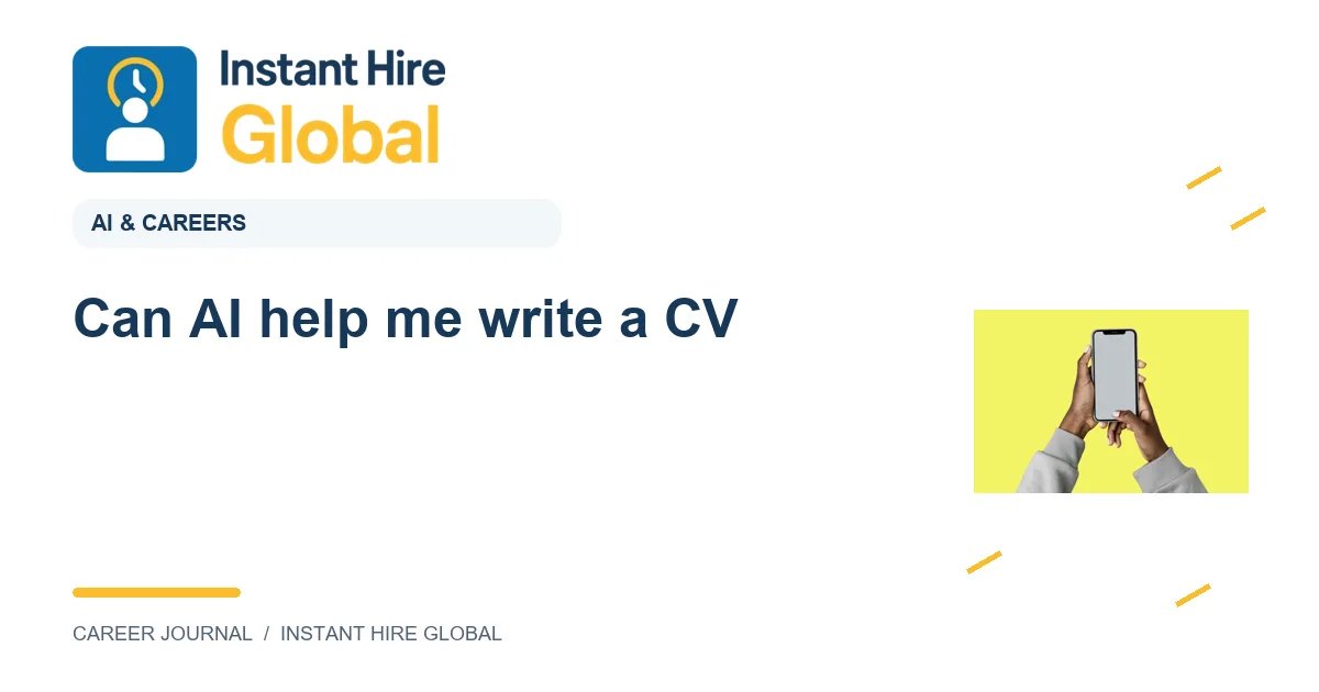 Can AI help me write a CV?