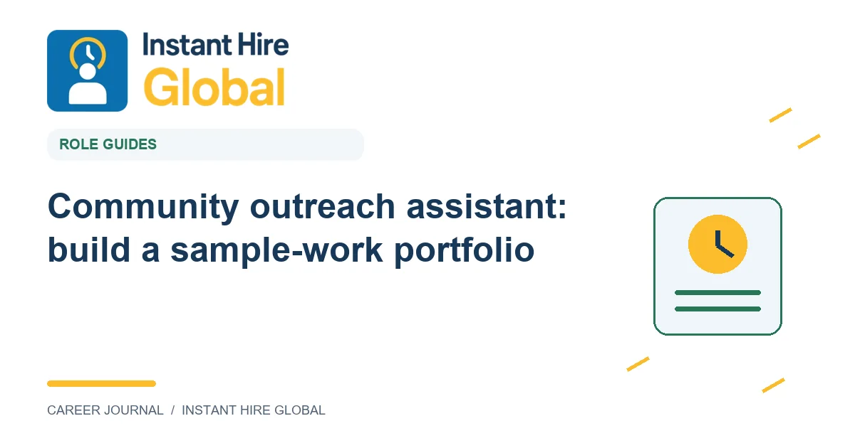 Community outreach assistant: build a sample-work portfolio