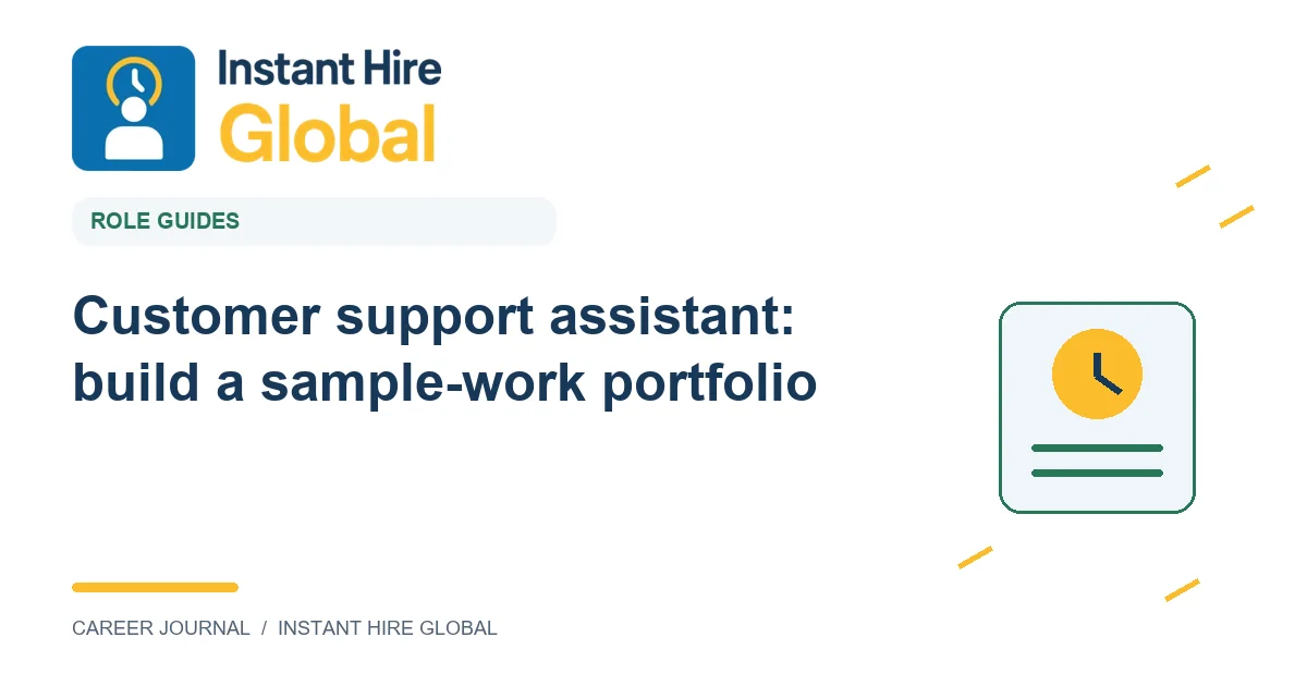 Customer support assistant: build a sample-work portfolio