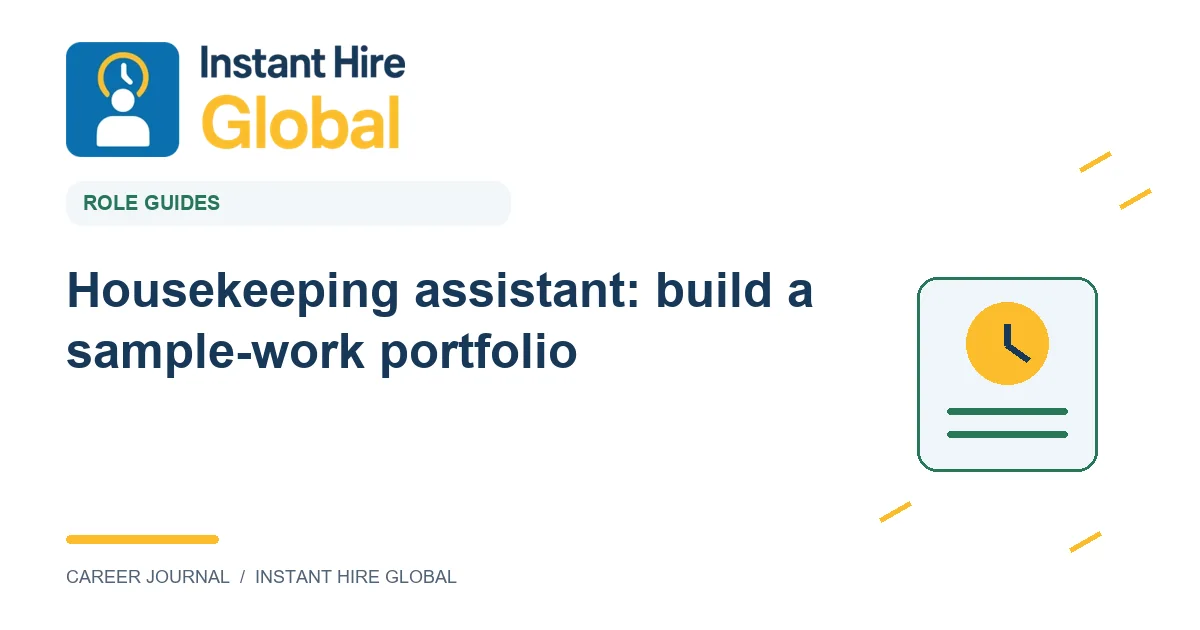 Housekeeping assistant: build a sample-work portfolio