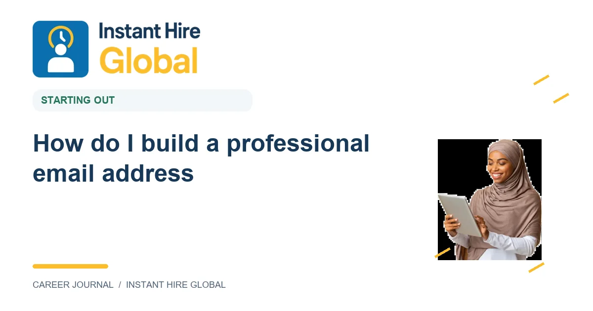 How do I build a professional email address?
