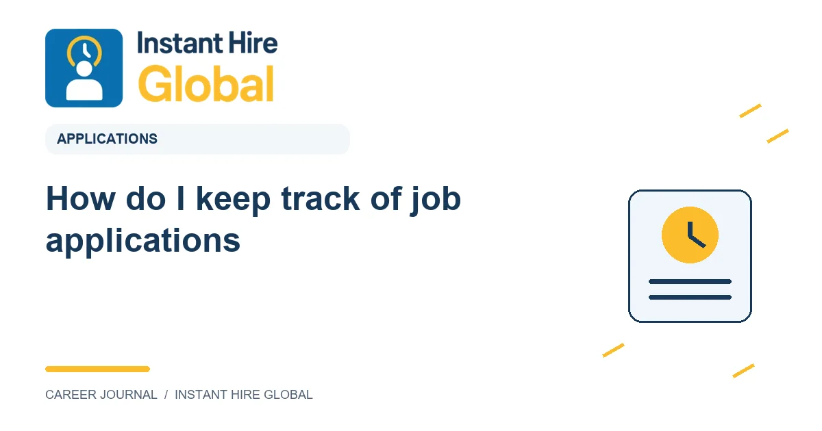 How do I keep track of job applications?