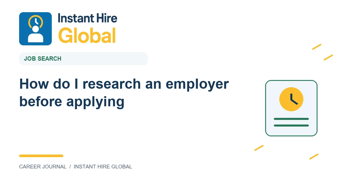 How do I research an employer before applying?
