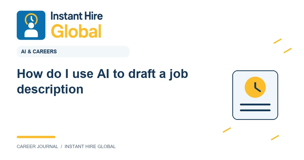 How do I use AI to draft a job description?