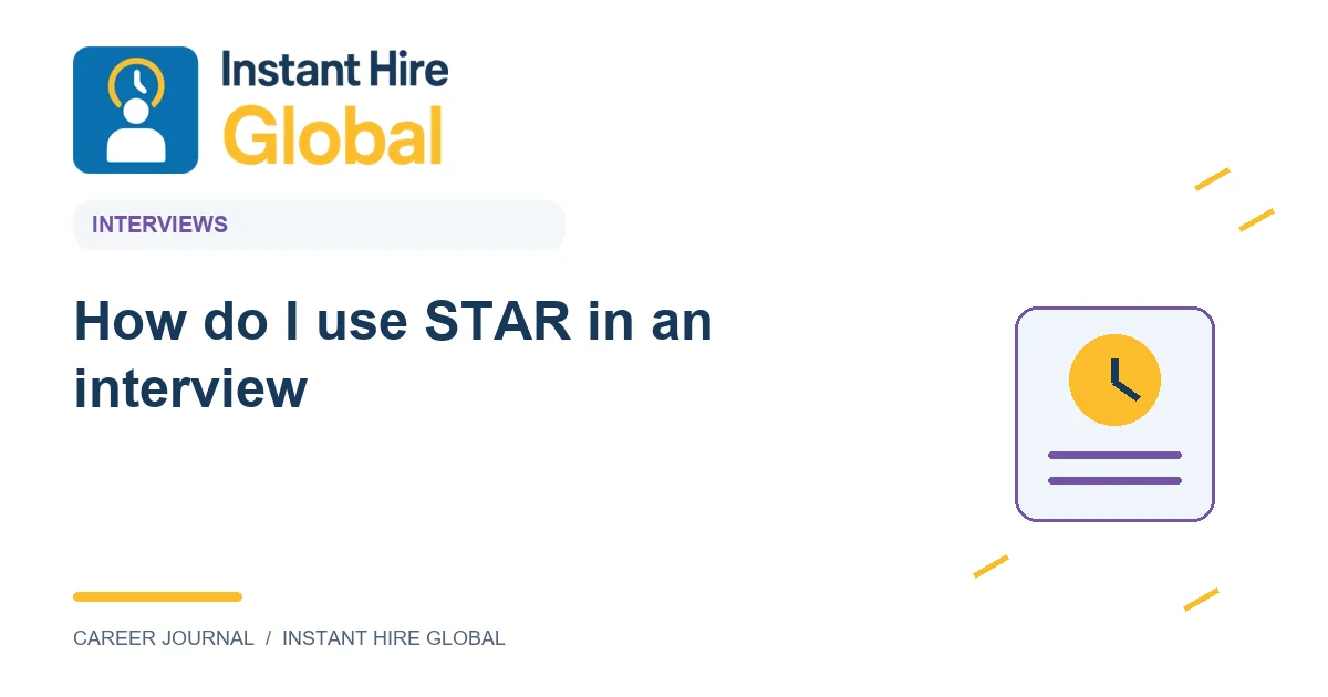 How do I use STAR in an interview?