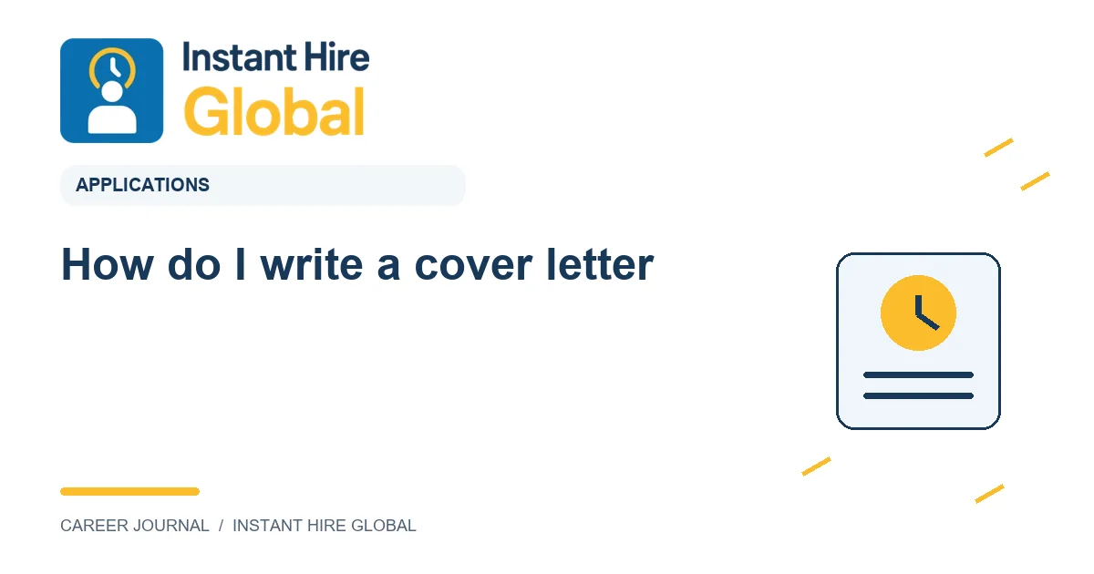 How do I write a cover letter?