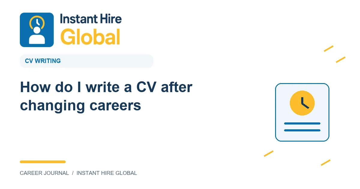 How do I write a CV after changing careers?