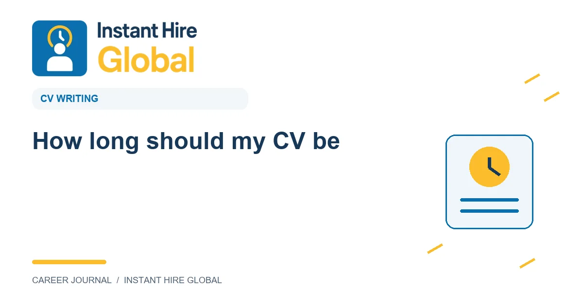How long should my CV be?