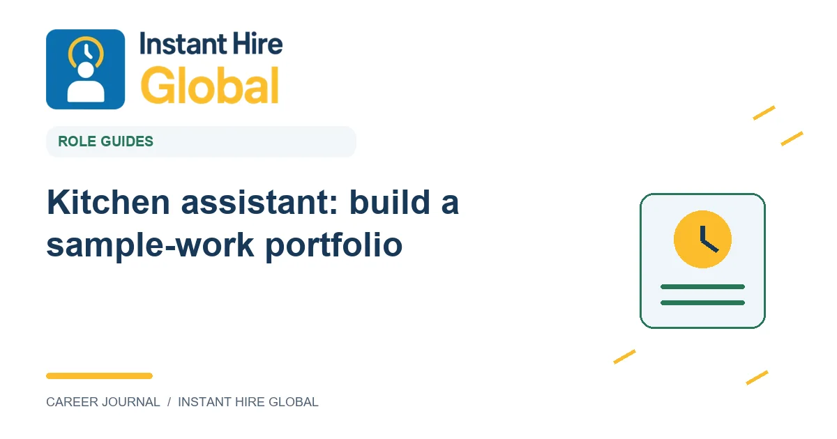 Kitchen assistant: build a sample-work portfolio