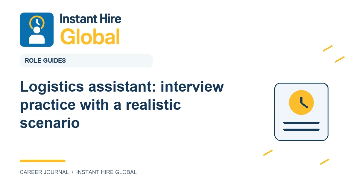 Logistics assistant: interview practice with a realistic scenario