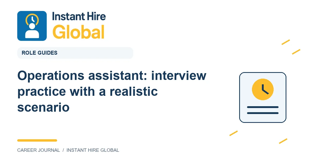 Operations assistant: interview practice with a realistic scenario