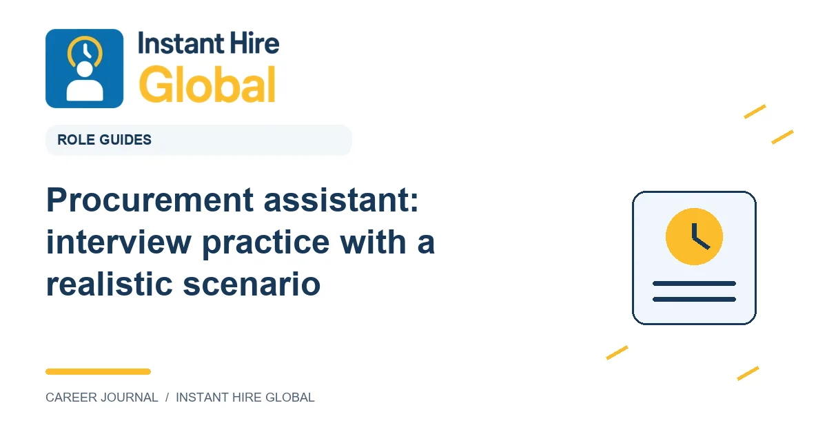 Procurement assistant: interview practice with a realistic scenario