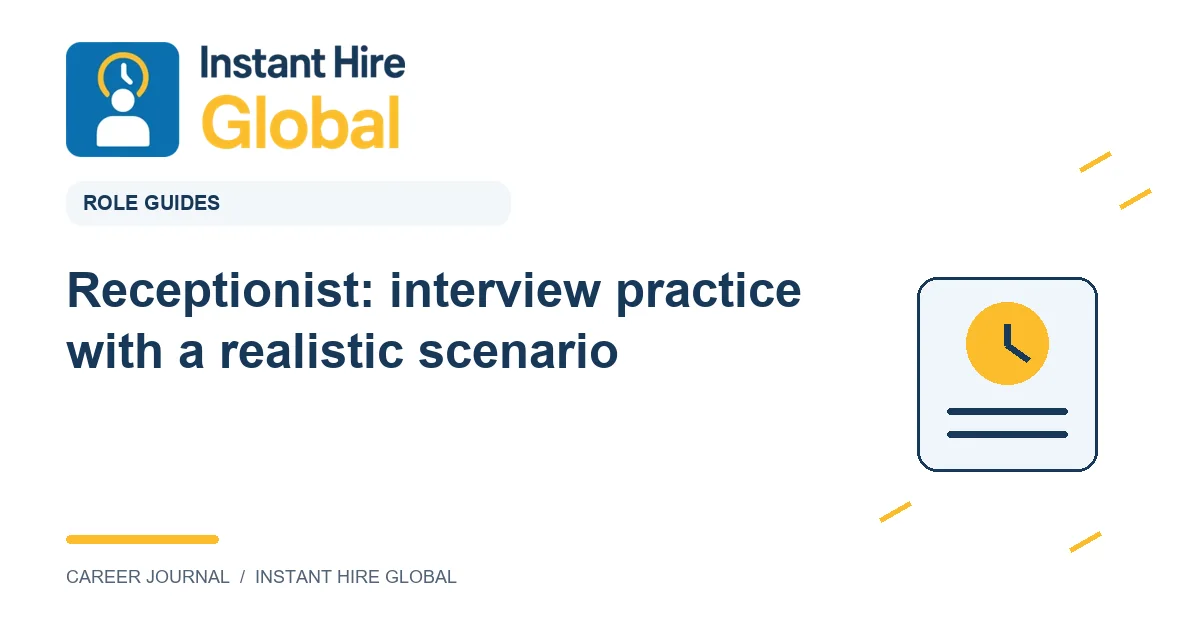 Receptionist: interview practice with a realistic scenario