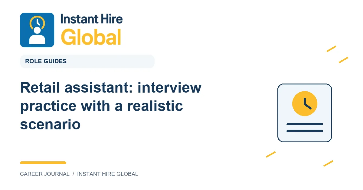 Retail assistant: interview practice with a realistic scenario