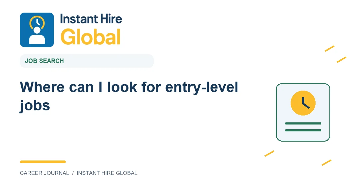 Where can I look for entry-level jobs?