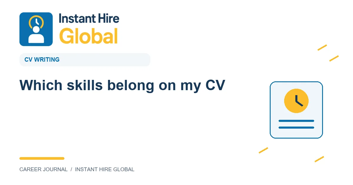Which skills belong on my CV?